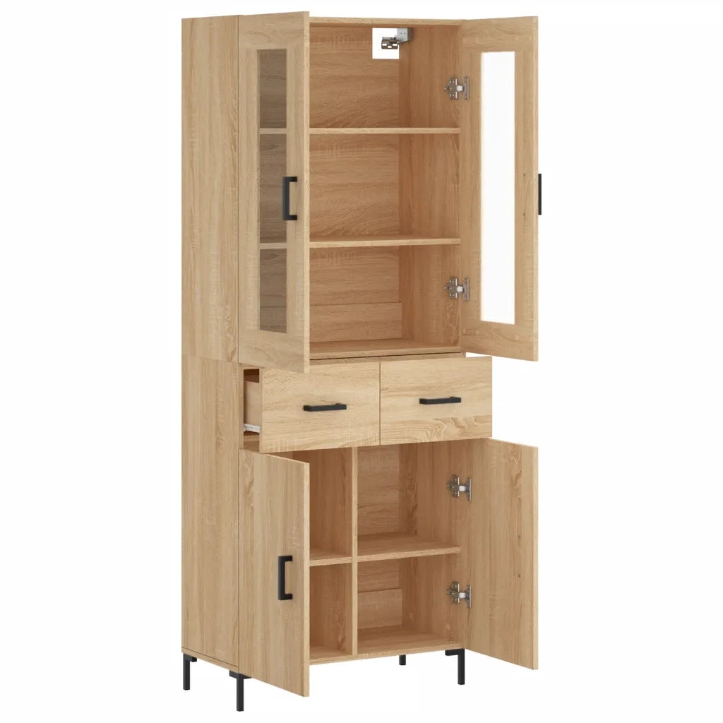 Credenza Rovere Sonoma 69,5x34x180 cm in Legno Multistrato 3198532