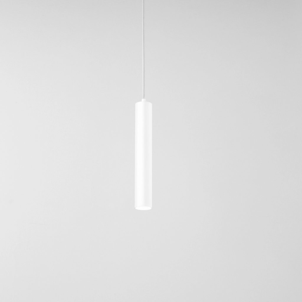 Sospensione Minimal Shot Metallo Bianco 1 Luce Gu10 Ip20