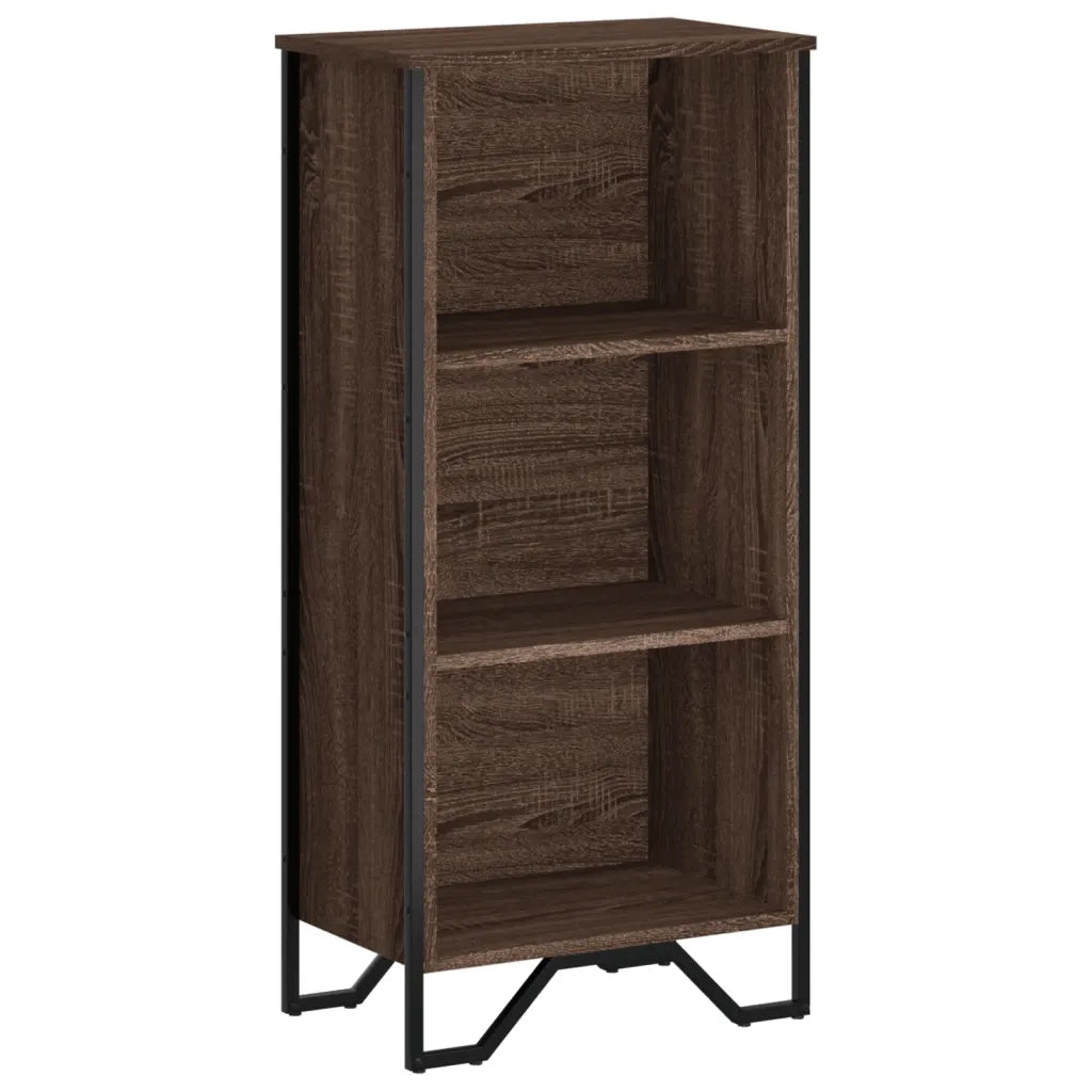 Libreria-Scaffale per Libri-Mobile di Stoccaggio Rovere Marrone 50x31x106 cm in Legno Multistrato