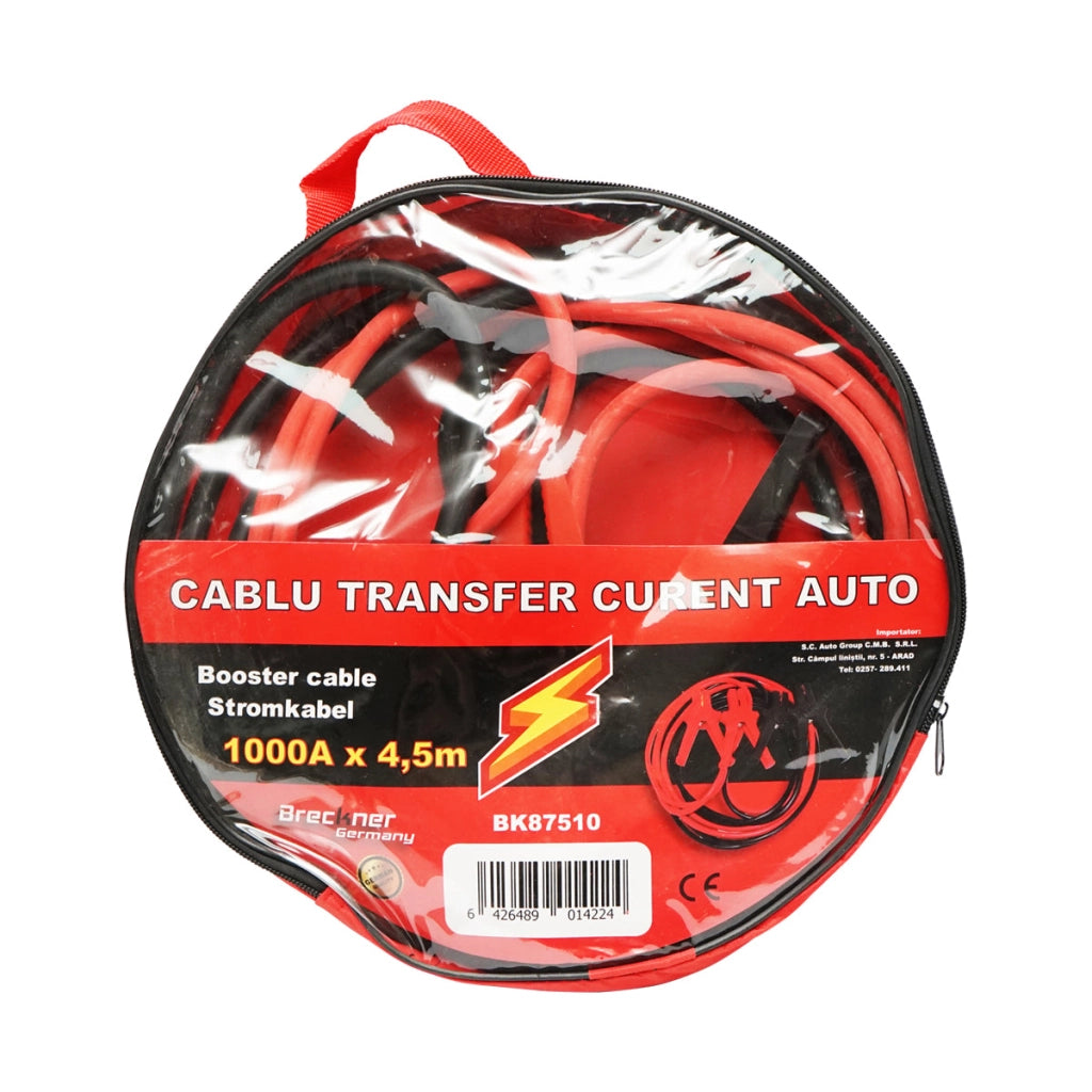 Cavi di avviamento auto – 1000A, lunghezza 4,5 m Breckner Germany