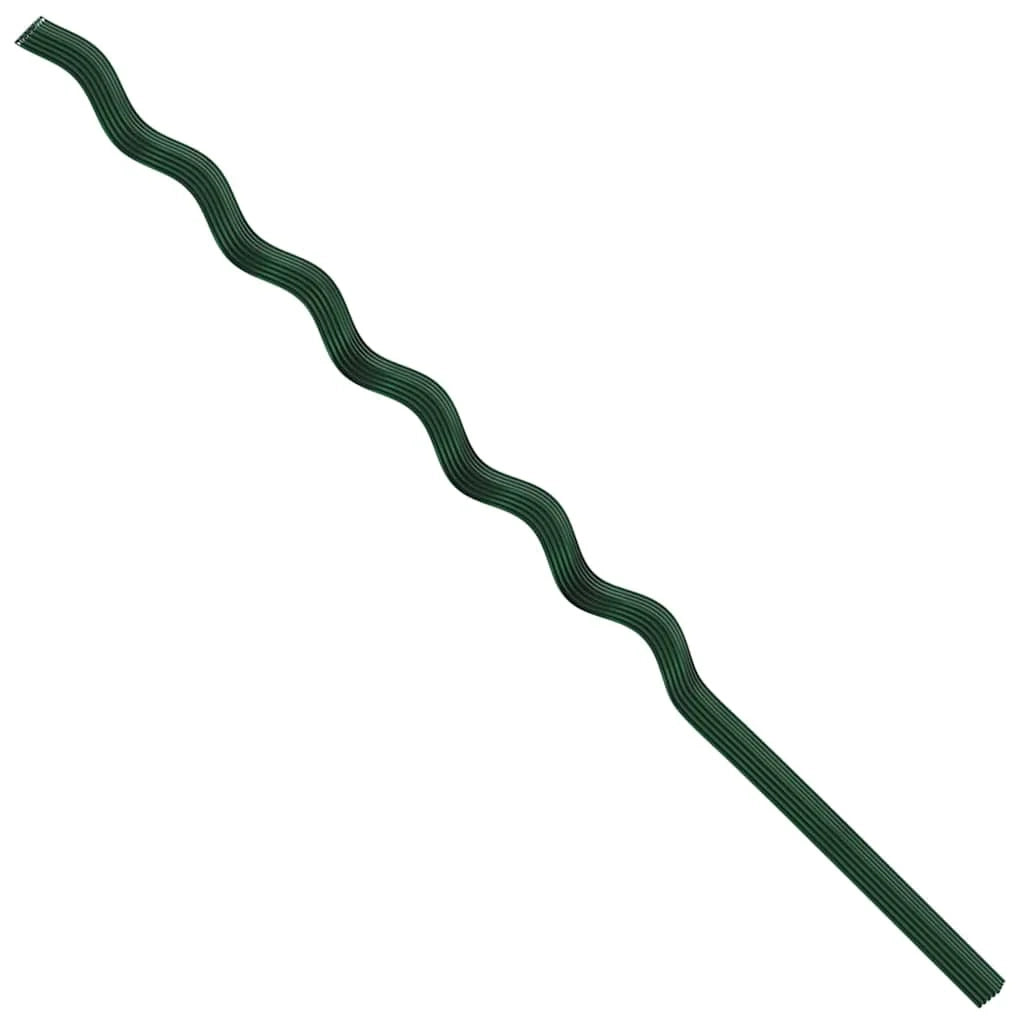 Set di 20 supporti per piante in acciaio a spirale minimalisti per uso in giardino 110 x 0,6 x 0,6 cm resistenti verdi 02_0058238
