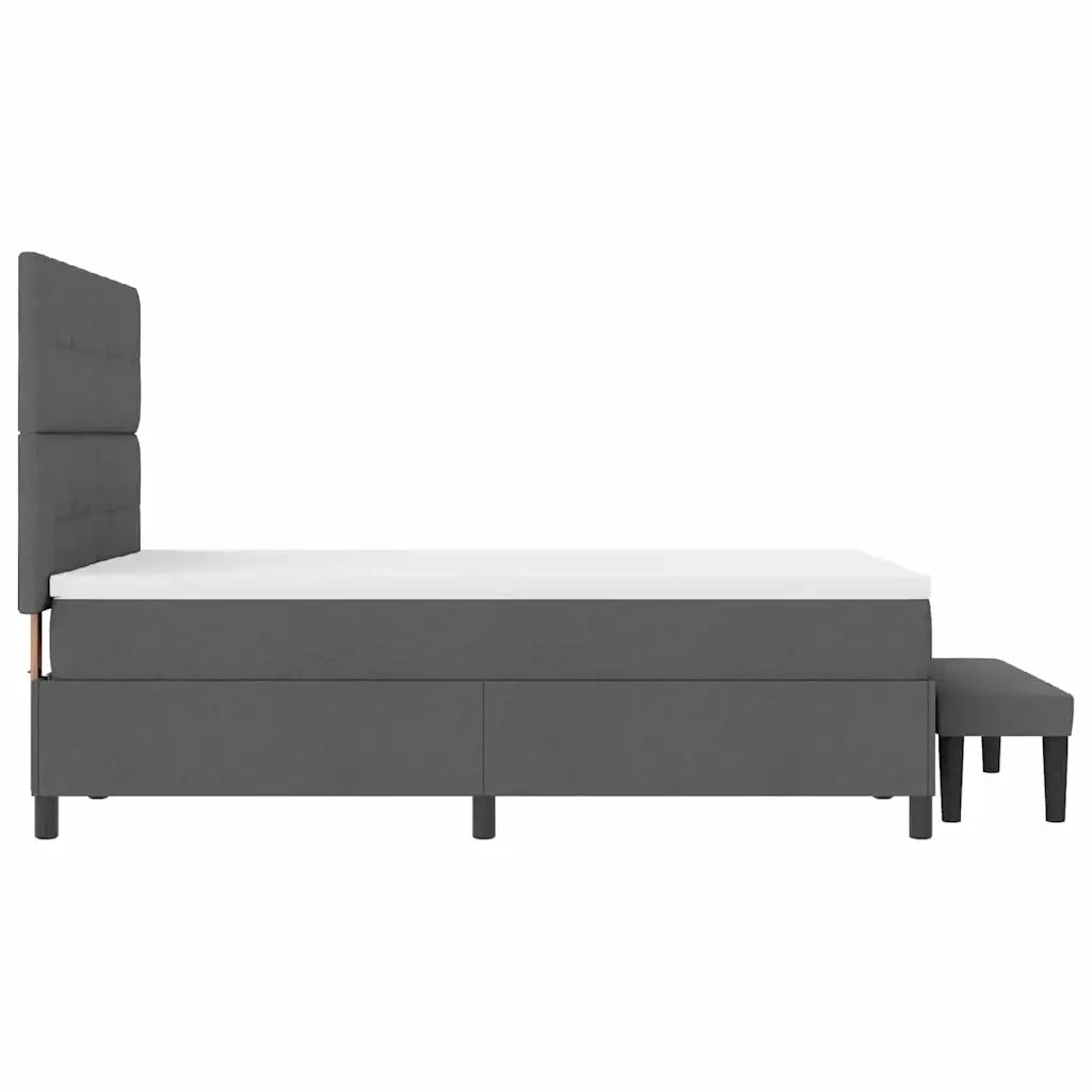 Letto a molle con cuscino Grigio scuro 140 x 190 cm Tessuto 3344066