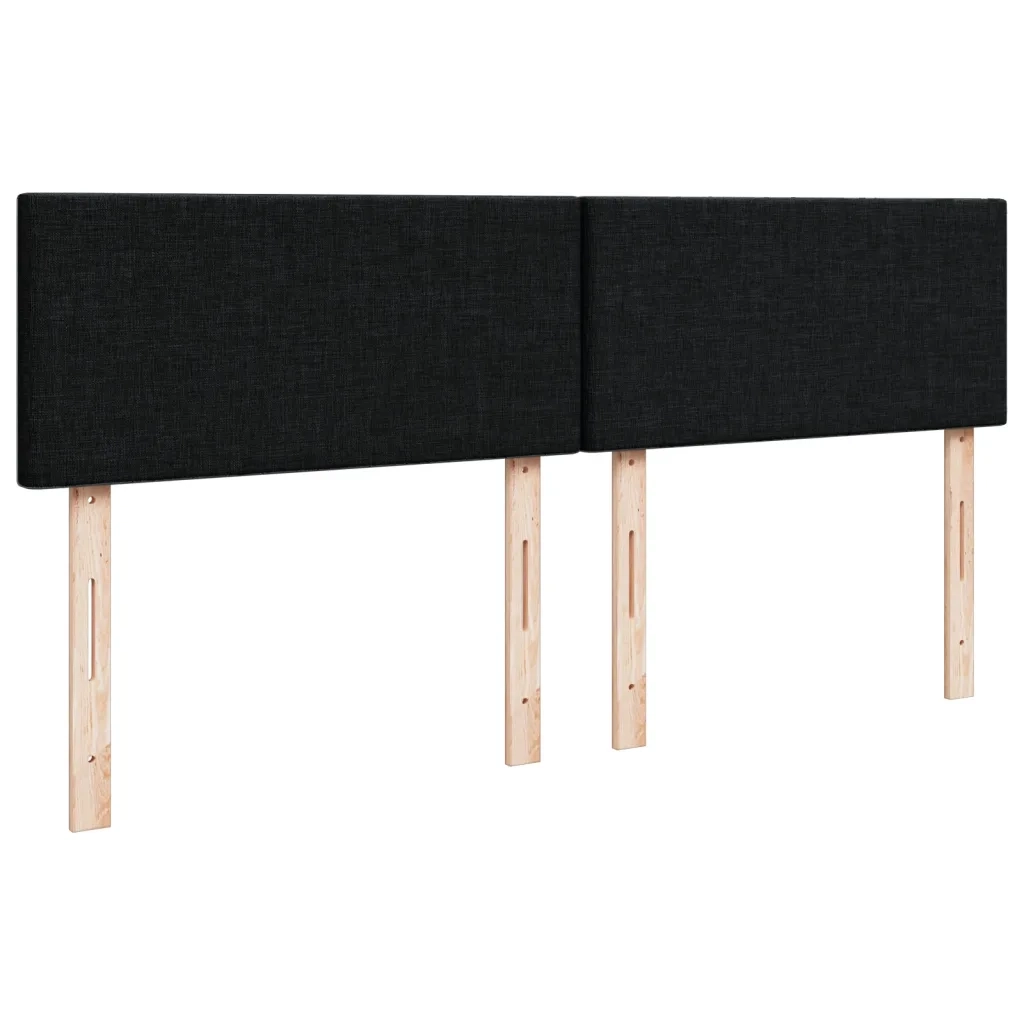 Giroletto a Molle con Materasso Nero 140x200 cm in Tessuto