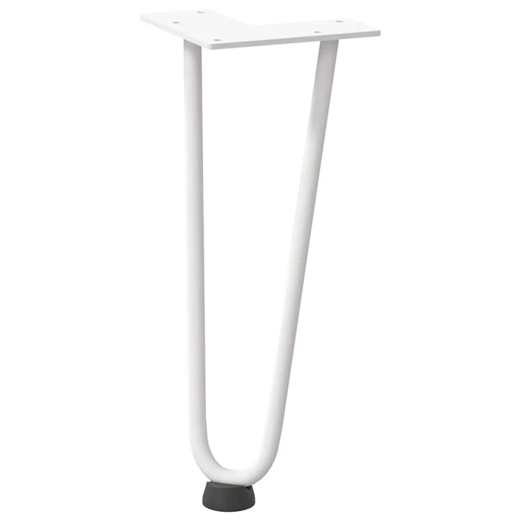 Set di 4 gambe a forcina per tavolino da caffè 30 x 30 x 30 cm robuste con piedini regolabili in acciaio bianco massiccio 02_0056716