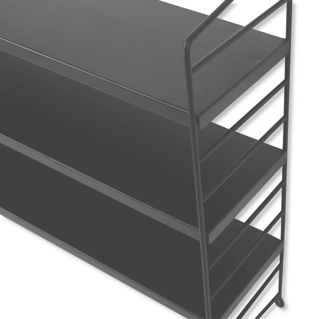 Set di 4 mensole da parete in acciaio 50 x 60 x 15 cm grigio scuro 03_0009876