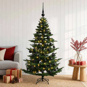 Albero di Natale artificiale con palline 120 cm 150 LED 3465571