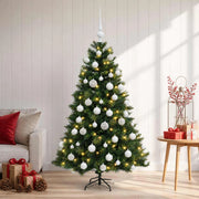 Albero di Natale artificiale con palline 120 cm 150 LED 3466047