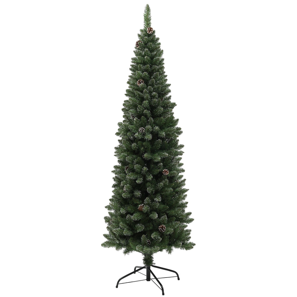 Albero di Natale Artificiale 180 cm 618 Rami con Pigne Verde