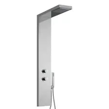 Pannello inox colonna doccia a cascata completo Eos Damast