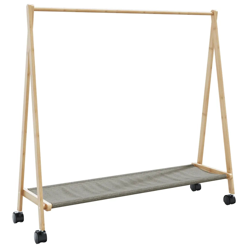 Appendiabiti con Ripiani e Ruote 106x34x106,5 cm in Bamb¨´ CFW2449711