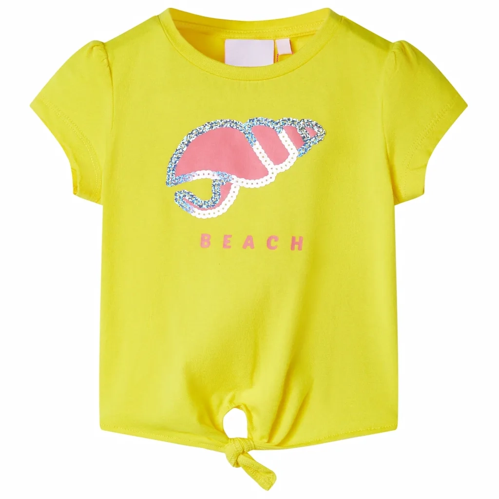 Maglietta da Bambina Gialla 104cod mxl 111231