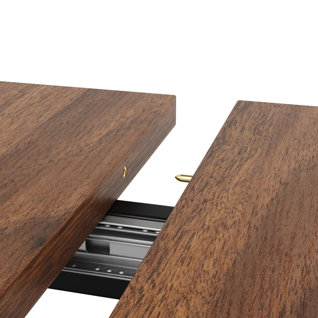 Tavolo da Pranzo Allungabile con 4 Sedie ¨C MINIMAL ¨C Noce/Nero Velluto, 160x80x75