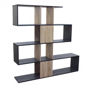 Libreria Adrianne Grigia e Naturale: Melammina, 145x29x145