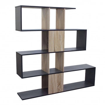 Libreria Adrianne Grigia e Naturale: Melammina, 145x29x145