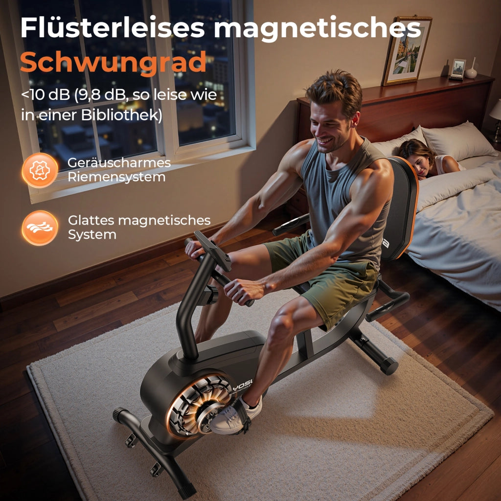 Cicloergometro YOSUDA ¨C zephmum ¨C 16 livelli, freno magnetico, 160kg, LCD