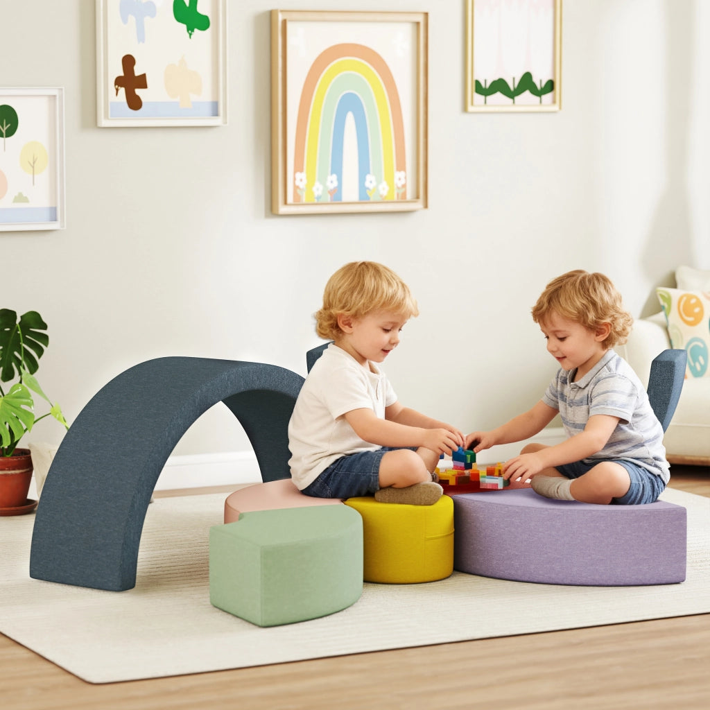 Set blocchi di gomma piuma per bambini ¨C zephmum ¨C 7 pezzi, lavabile, colori assortiti