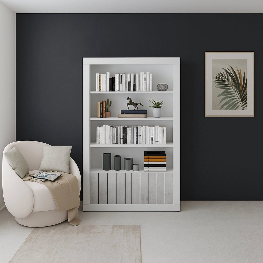 Biblioteca Spinoso, Libreria 3 Ripiani, 105x42x191h cm Bianco