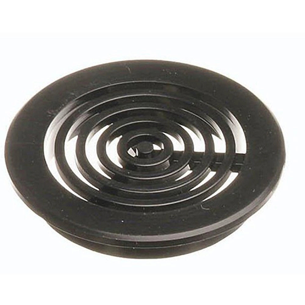 Tappo Circolare Grigliato Nero per la Protezione degli Sarichi - Diametro 63mm