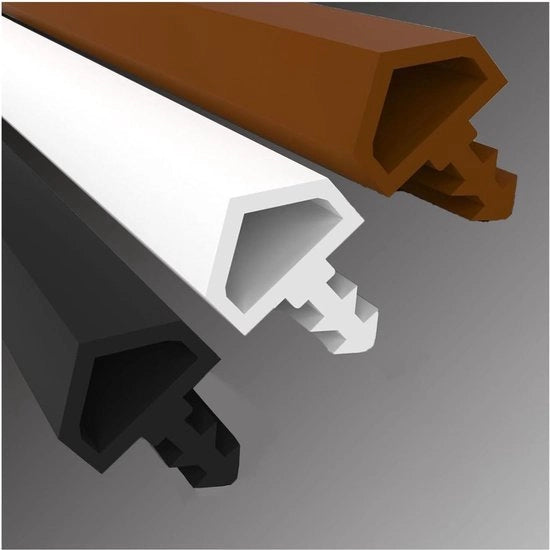 Afdichting per porta con guarnizione in gomma - 15 metri - per finestre e porte in legno - stoppavento con 8 mm x 5 mm - guarnizione in gomma - stoppavento per infissi - afdichting inferiore per porte - Wd-bianco