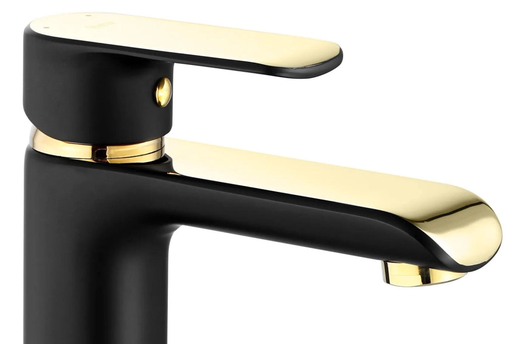 Rubinetto Da Lavabo Rea Bloom Black Gold High