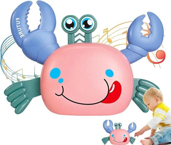 Giocattolo a forma di granchio che cammina - Giocattolo granchio animato - Forma di granchio che si muove - Giocattolo granchio divertente per bambini