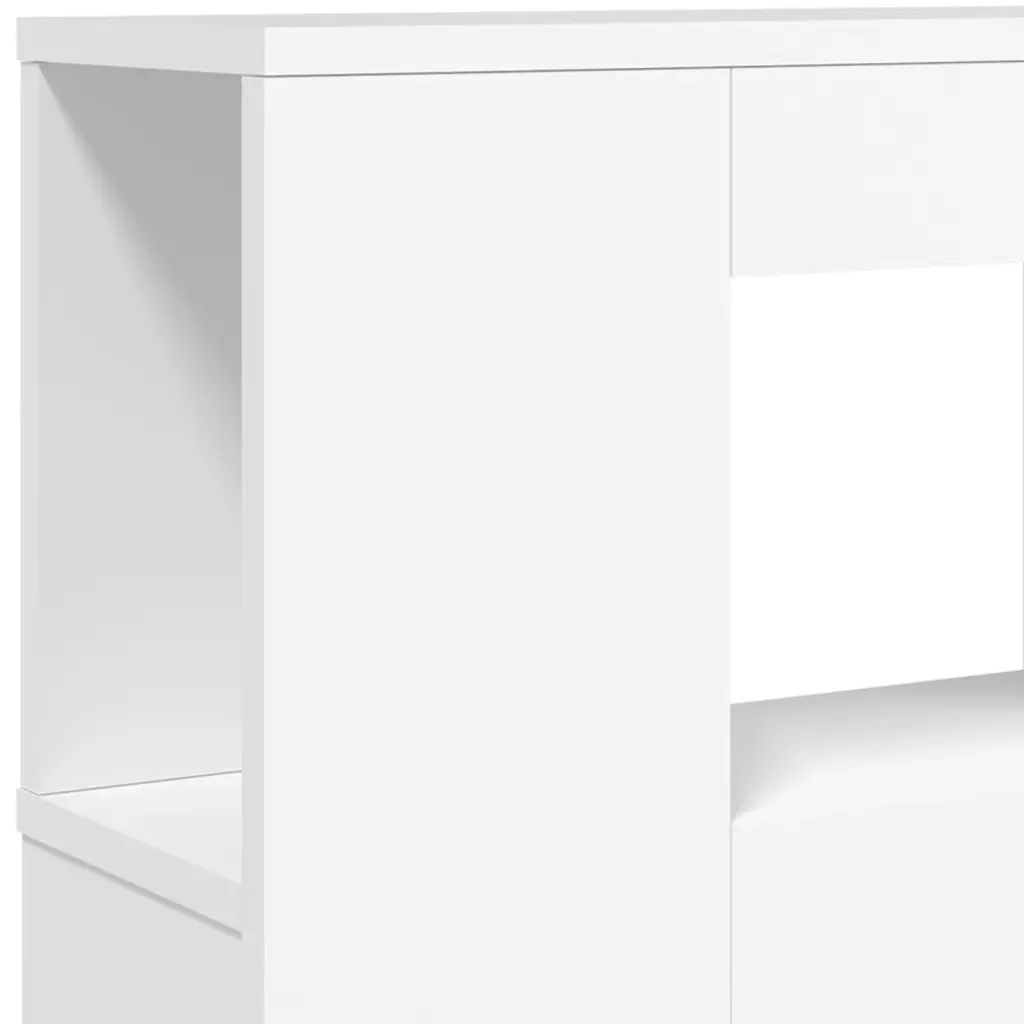 Testiera LED Bianca 140x18,5x103,5 cm Legno Multistrato 837344