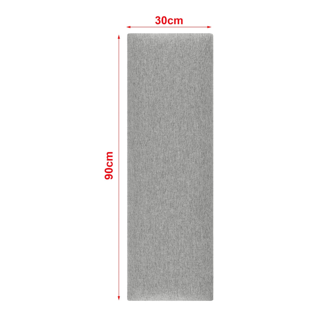 Set di 2 cuscini da parete in tessuto 90 x 30 cm grigio chiaro 03_0010579