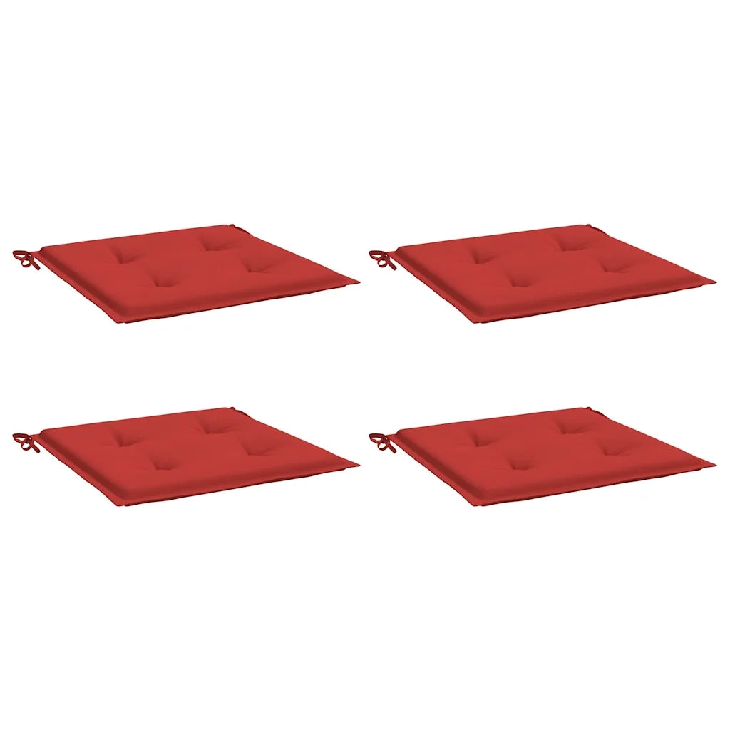 Cuscini per Sedia 4 pz Rossi 50x50x4 cm in Tessuto Oxford