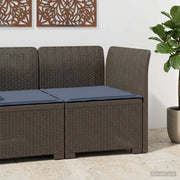 Divano da esterno-Divano da Giardino a 1 Posto con Cuscino Aspetto Rattan PP 168357