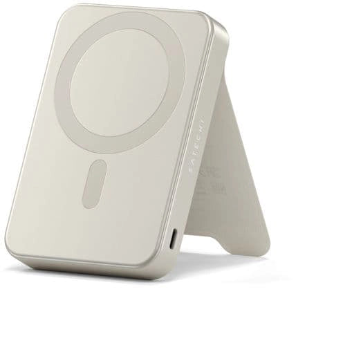 Satechi OntheGo Magnetic Qi2 Powerbank Stand 10000 mAh Sabbia