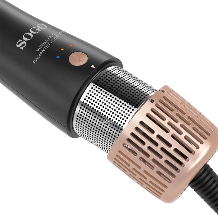 Styler capelli 6 in 1 con aria calda 1400W, tecnologia Coanda e motore BLDC, arriccia asciuga e volumizza - Sogo