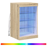 Credenza | Madia | Buffet da pranzo | Armadio da pranzo con Luci LED Rovere Sonoma 41x37x67 cm