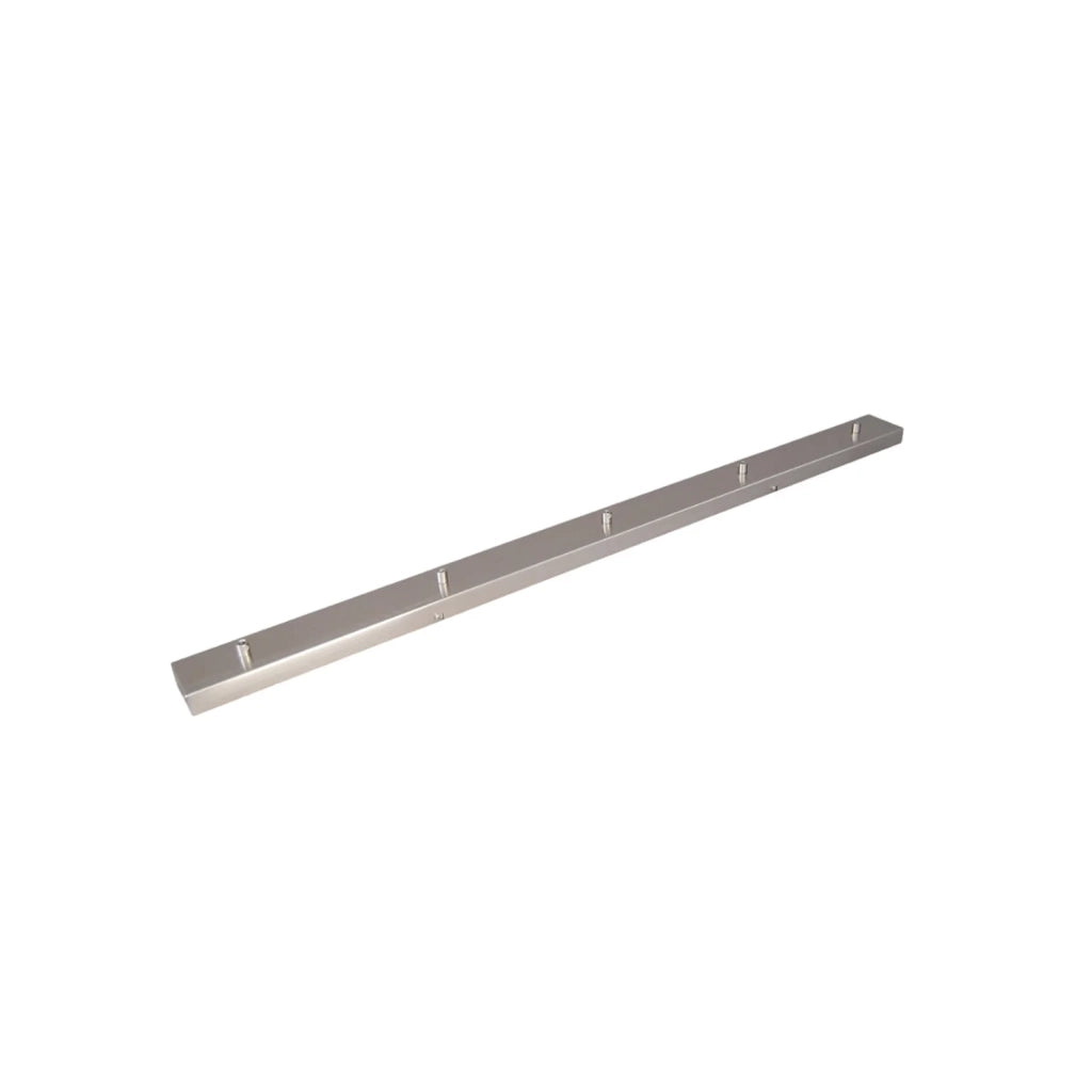 Rosone Multicavo 5 Fori In Metallo Cromo Spazzolato L120Cm
