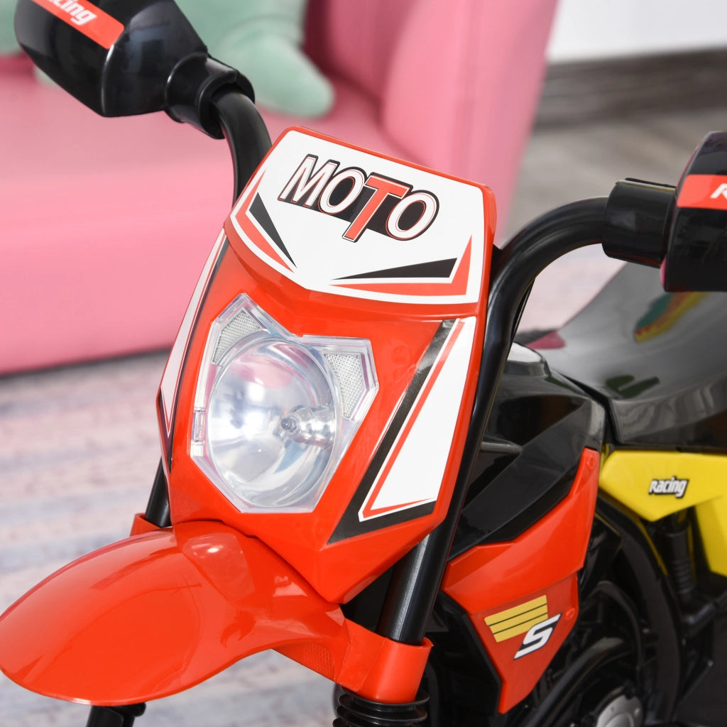 Triciclo Moto Cross Bambini con Musica Luci e Cassetto ¨C Zephmum ¨C Rosso