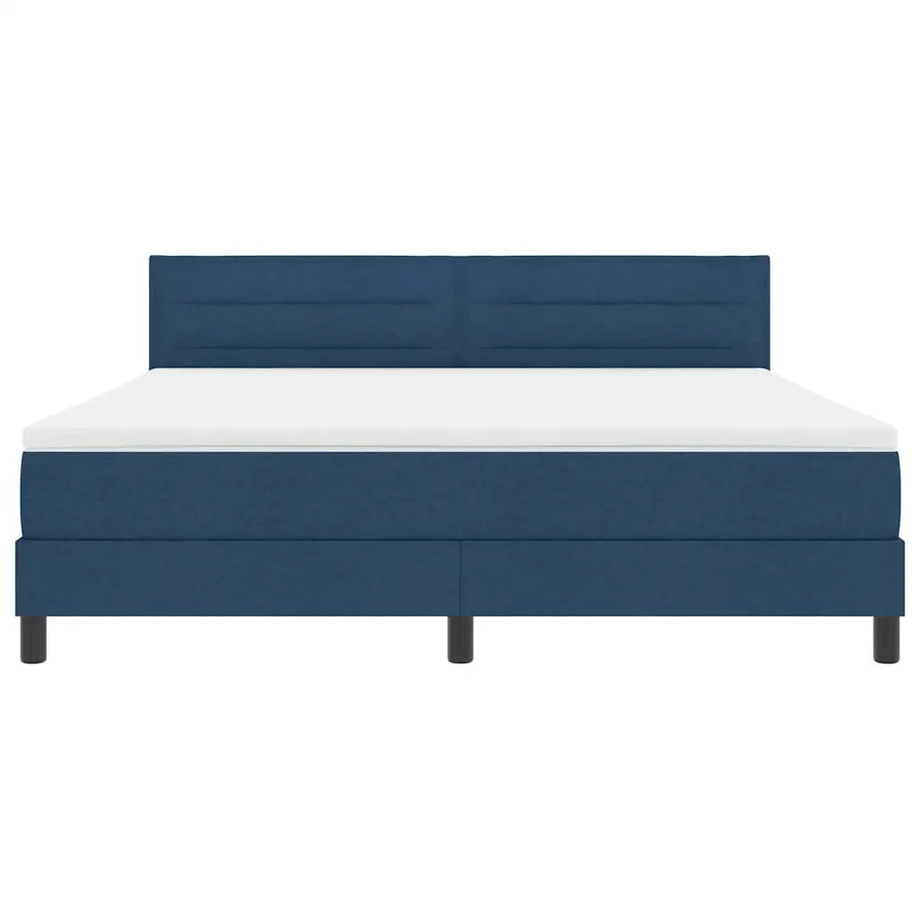 Letto a molle con testiera Blu 180 x 200 cm Tessuto 3338635