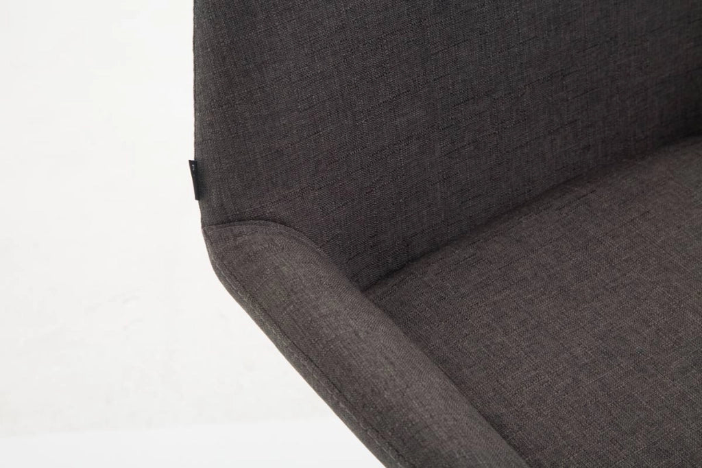 Set 2 Sgabelli Braga in tessuto grigio scuro,nero