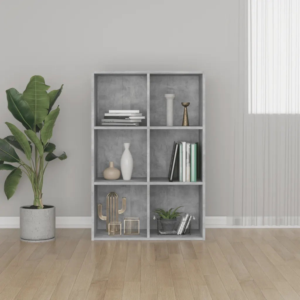Libreria/Credenza Grigio Cemento 66x30x98 cm Legno Multistrato 800346