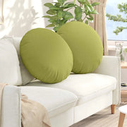 Cuscini per Seduta 2 pcs Verde chiaro Ø60 x 21 cm Tessuto