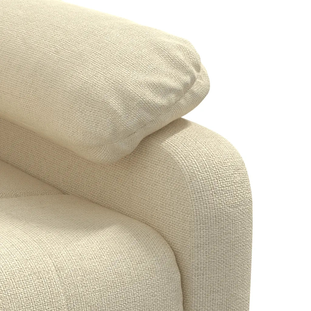 Poltrona Massaggiante Reclinabile Crema in Tessuto cod mxl 32379