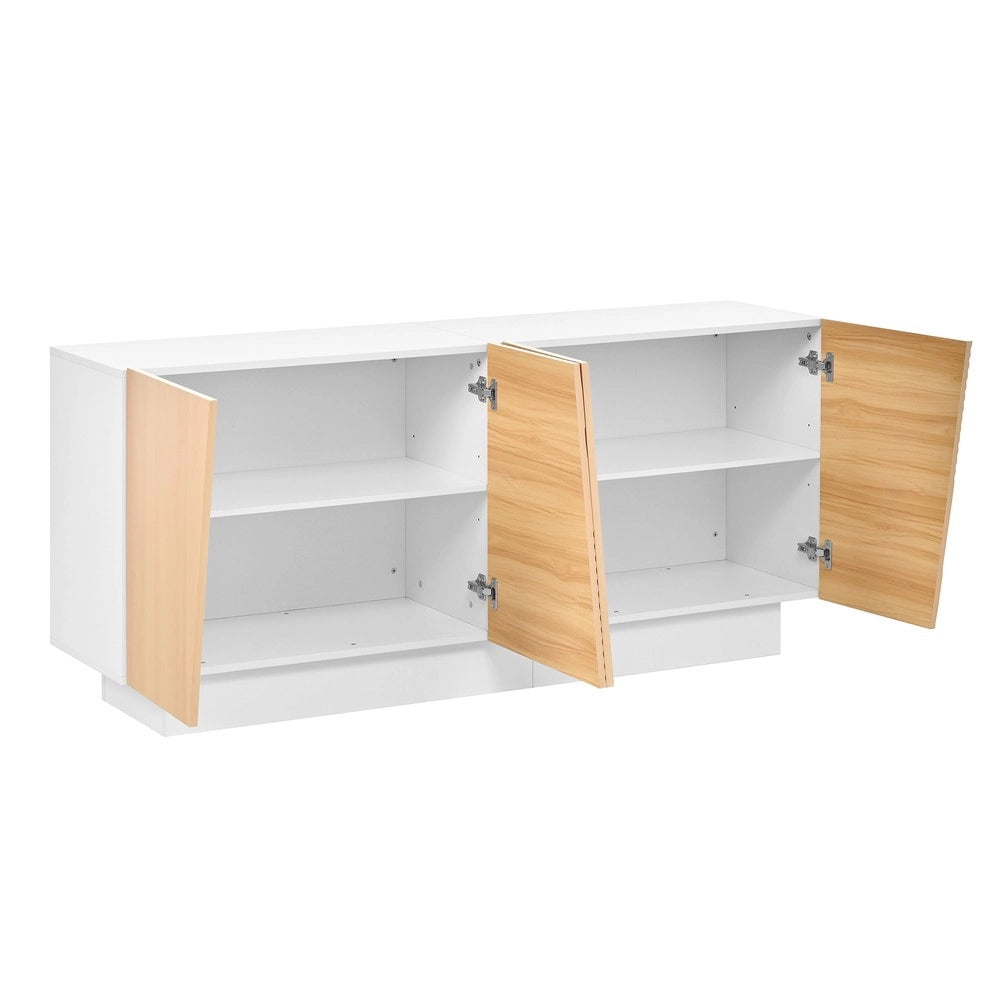 Credenza Soggiorno 4 Ante con Ripiani ¨C MINIMAL ¨C Bianco