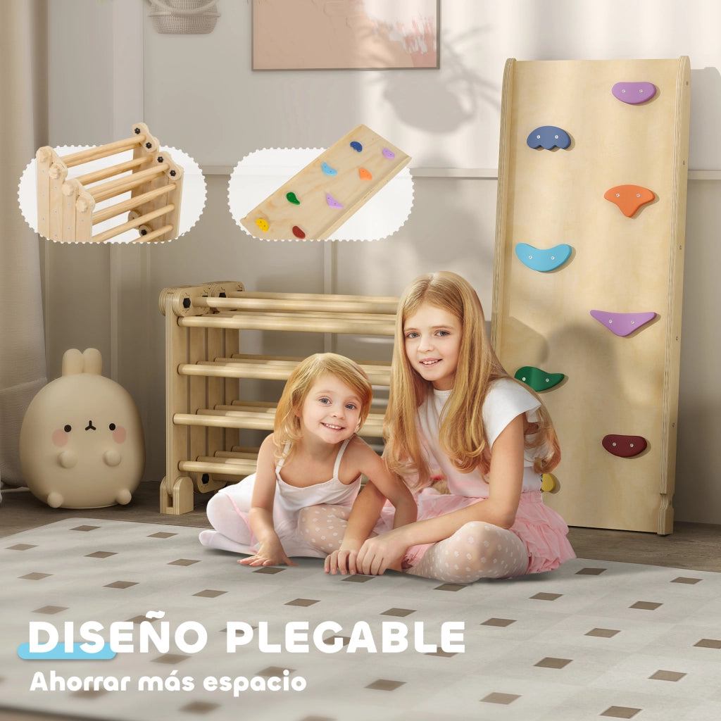 Castello Scalabile 3 in 1 per Bambini ¨C zephmum ¨C Multicolore 175x70x89 cm