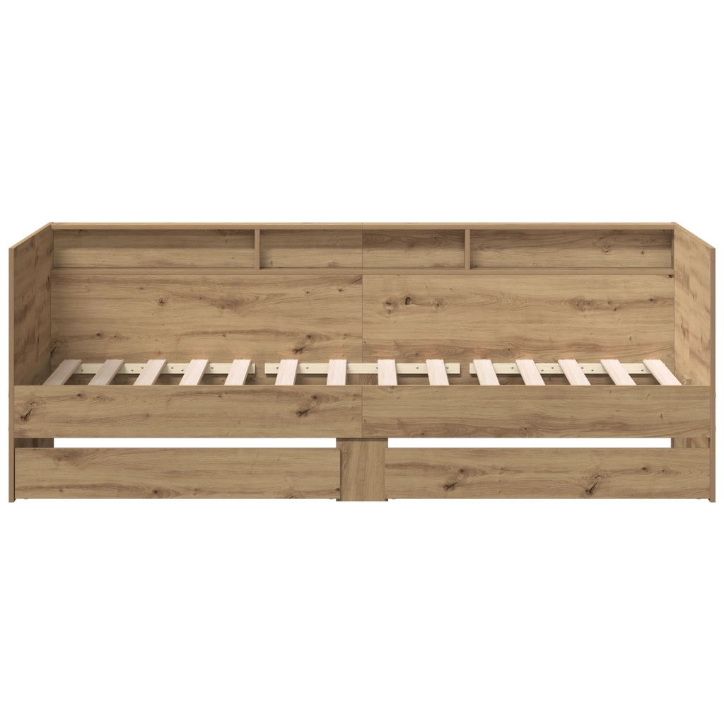 Divano Letto con Cassetti Rovere Artigianale Legno Ingenerizzato