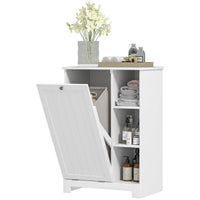 Mobile Bagno Portabiancheria 60x38x86 cm con Cesto Rimovibile Bianco