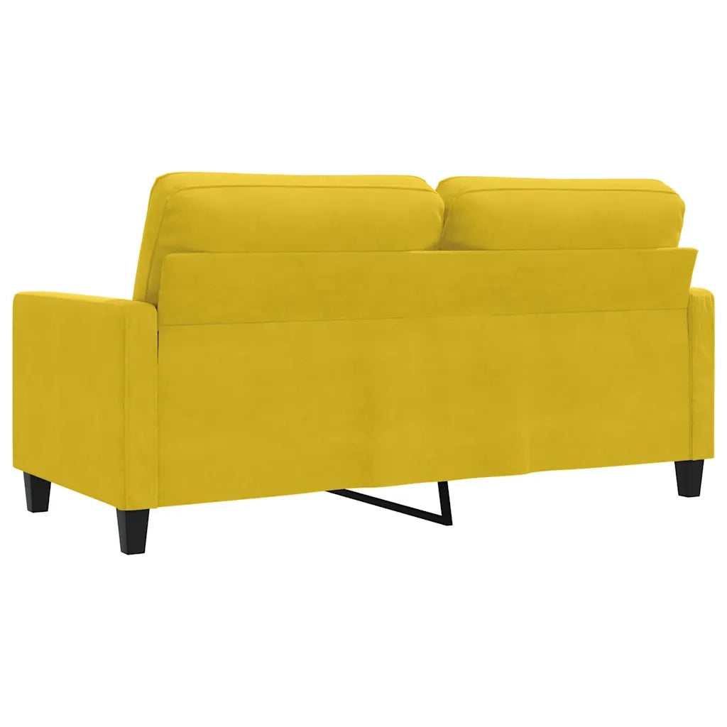 Divano a 2 Posti giallo 140 cm in Velluto 359205