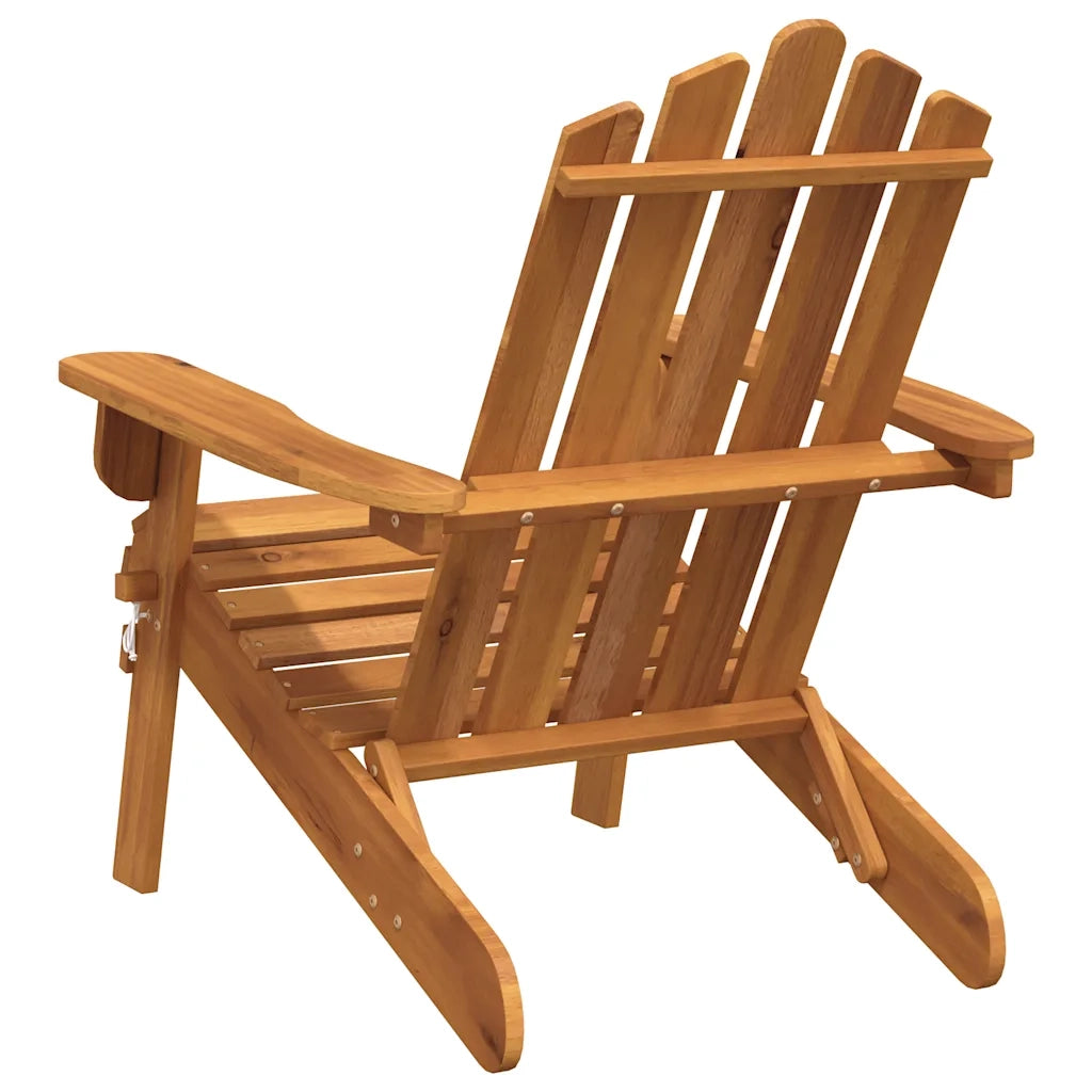 Sedie da Giardino Adirondack 2pz-Sedia da esterno in Legno Massello di Acacia