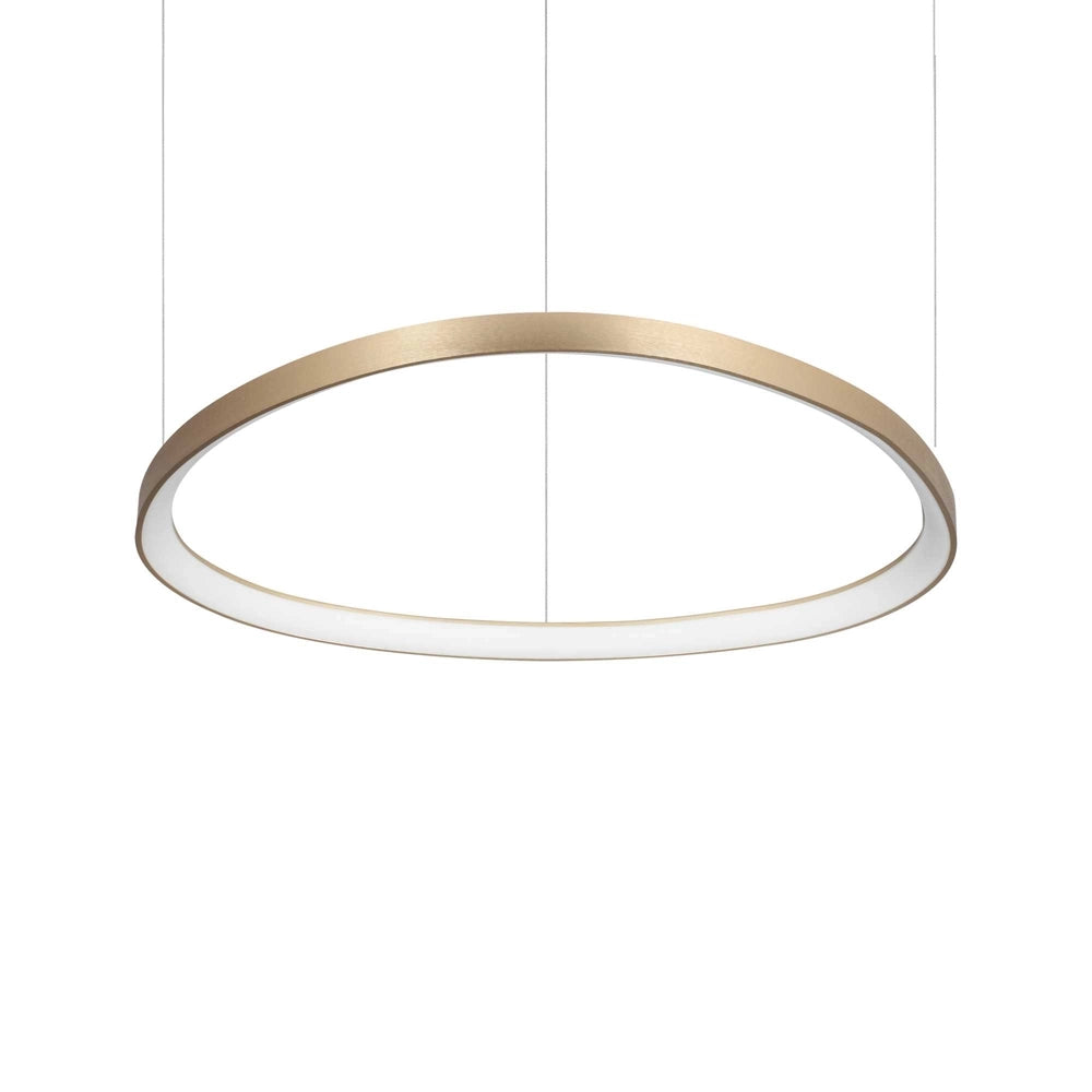Sospensione Moderna Gemini Metallo Ottone Led 60W 3000K Luce Calda