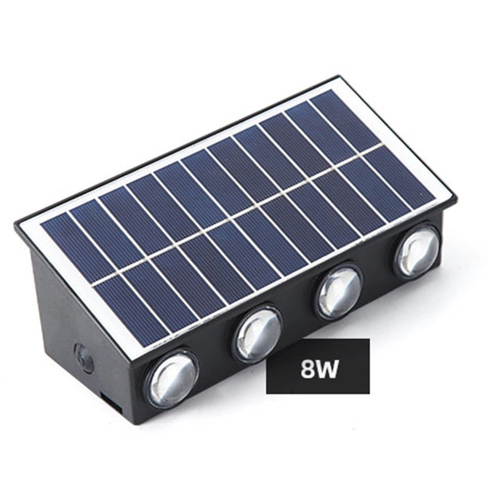 Trade Shop - Applique Solare Led Esterno Giardino A Parete Con Sensore Luce Calda 3000k Ip65 Ewg-08t-c -