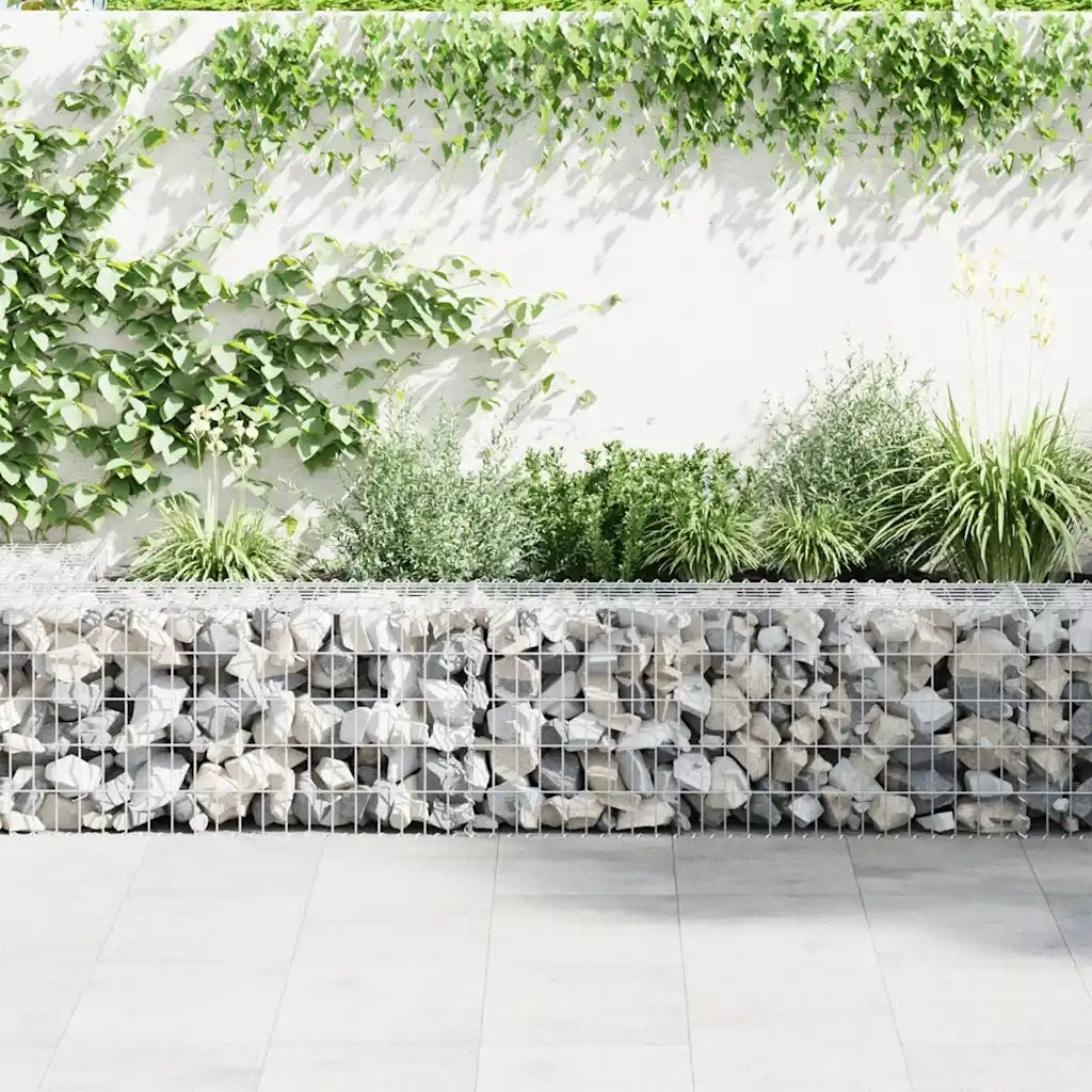 Gabbione con Copertura in Acciaio Zincato 300x30x50 cm 147820