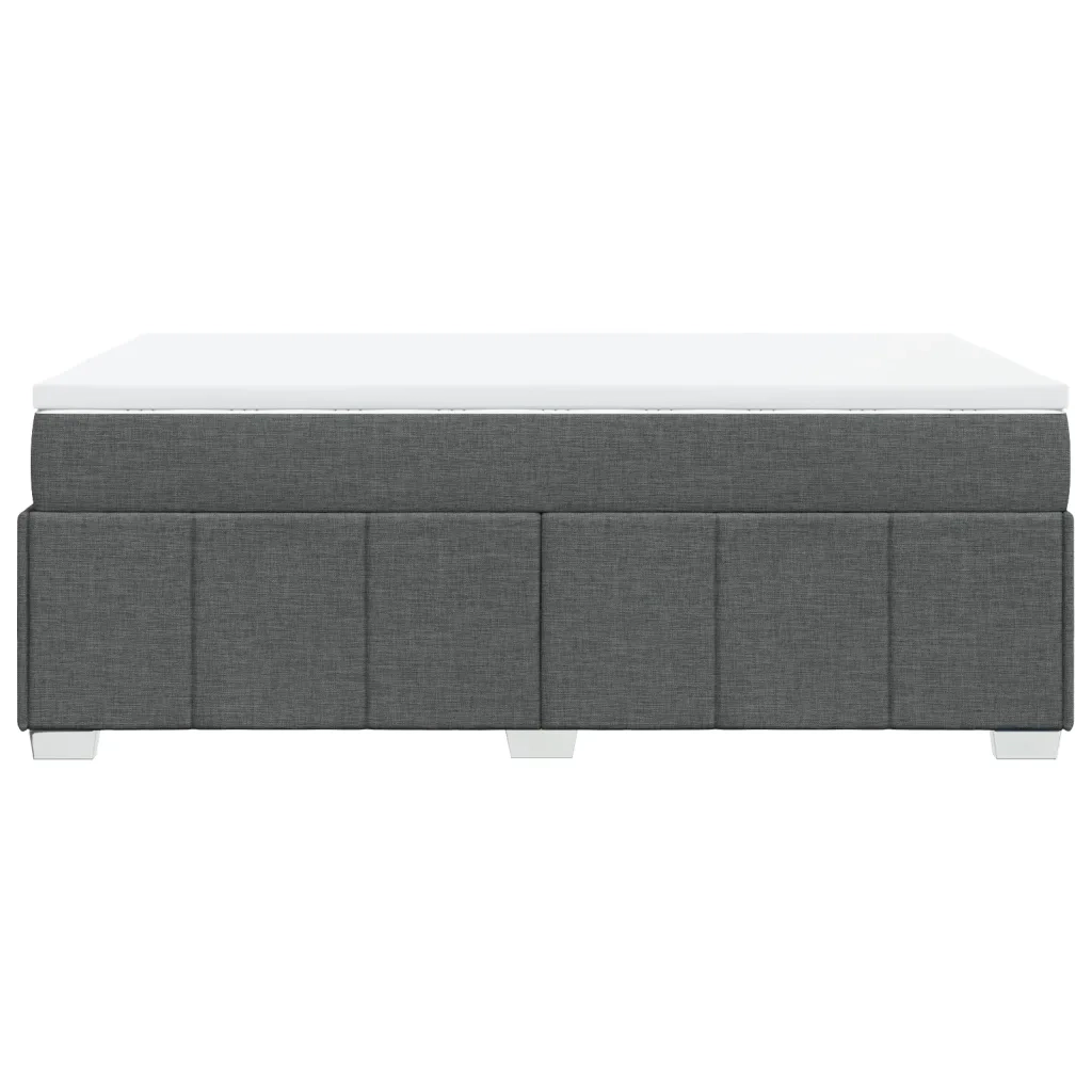 Giroletto a Molle con Materasso Grigio Scuro 120x200 cm Tessuto 3285464