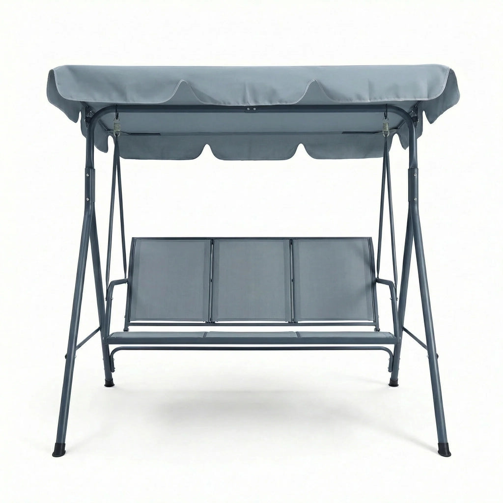 Dondolo da giardino Eden, 3 posti (170x107,5x151,5 cm), struttura in acciaio, seduta in textilene